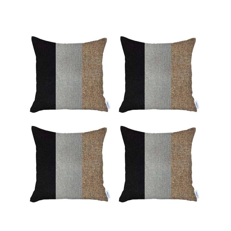 Boho-Chic Decorative Houndstooth Jacquard Pillow Covers 4 PCS