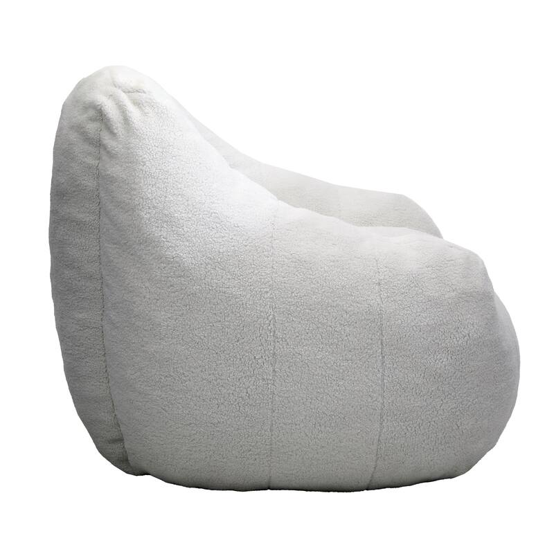 Fluffy Bean Bag Lazy Sofa Chair with Tufted Soft Stuffed Filling & Memory Foam