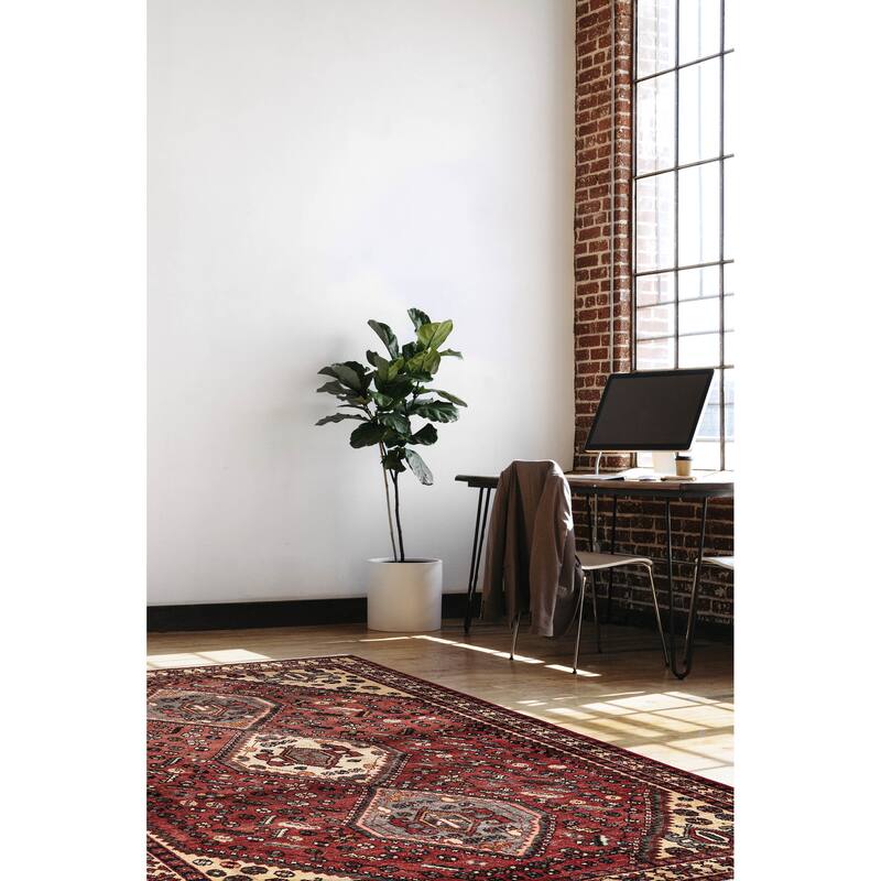 ECARPETGALLERY Hand-knotted Konya Anatolian Red Wool Rug - 5'1 x 6'9