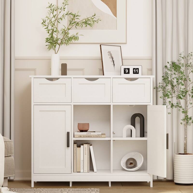 35.4" Wide 3 Drawer Sideboard