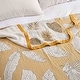 preview thumbnail 18 of 24, 100% Cotton Jacquard Throw Blanket, Paisley Floral Breathable Lightweight Soft Bed Sofa Blanket