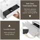 preview thumbnail 71 of 76, Wall-Mounted Bathroom Vanity with White Solid Surface Top