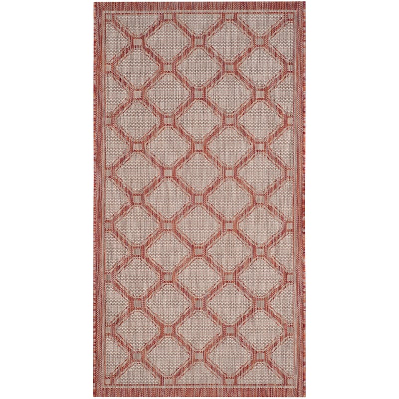 SAFAVIEH Courtyard Lydie Indoor/ Outdoor Waterproof Patio Backyard Rug - 2'7" x 5'