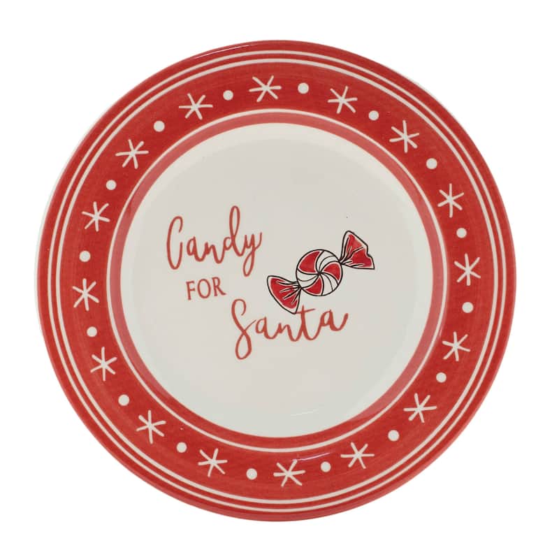 Ceramic Santa Candy Plate (Set of 4)