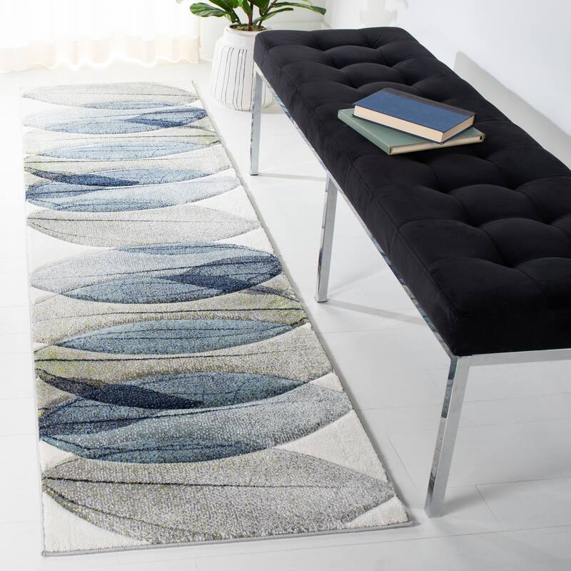 Safavieh Tappeto Runner Monaco In Polipropilene – Azzurro – 70 Cm X 4,27 Mt (2'5''x14') – Stile Bohemien Persiano