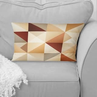 Designart "Geometric Harmony I" Geometric Printed Throw Pillow