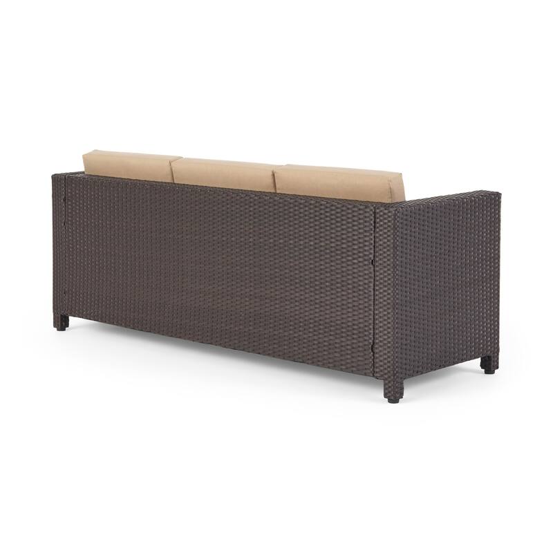 Puerta Outdoor (PE) Wicker 3 Seater Sofa by Christopher Knight Home