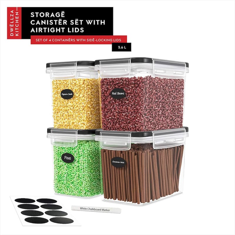 DWËLLZA KITCHEN 3.6L Airtight Food Storage Container Set of 4
