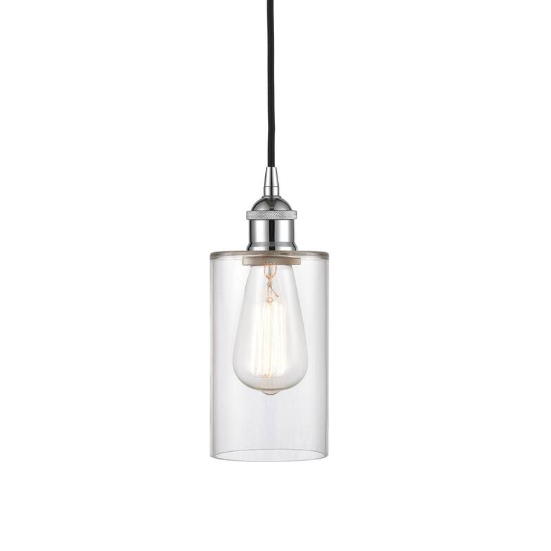 Innovations Lighting 616-1P-10-4 Clymer Pendant Clymer 4" Wide Mini - Polished Chrome / Clear