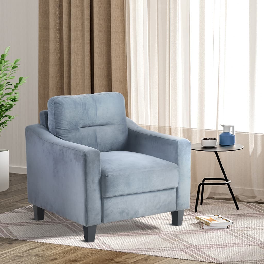 Comfortable Gray Velvet Sectional Sofa for Small Spaces
