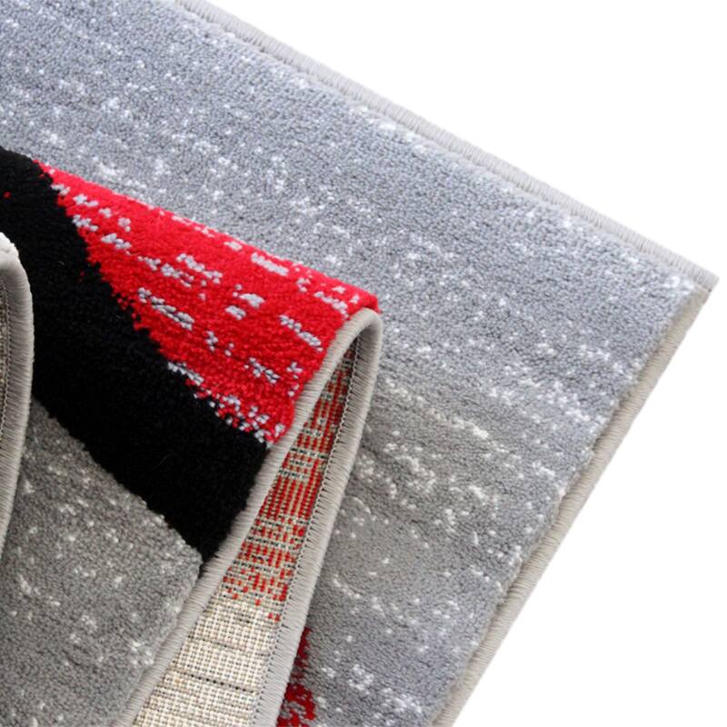 Modern Distressed Swirl Abstract Style Indoor Area Rug