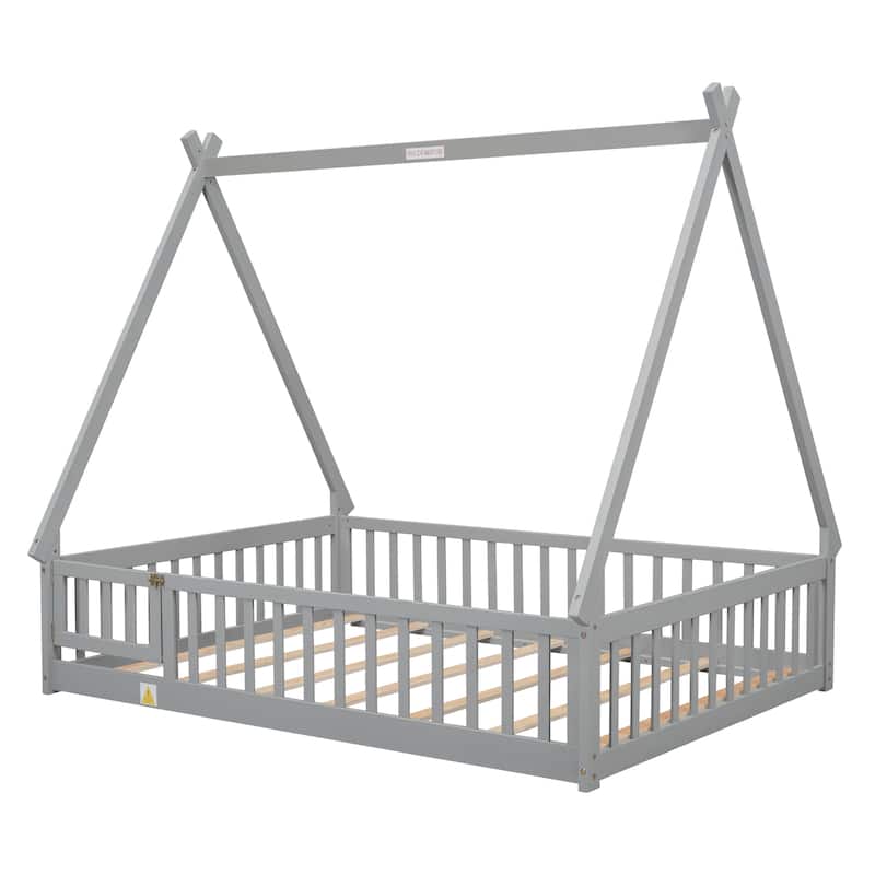Tent-shaped Floor Bed