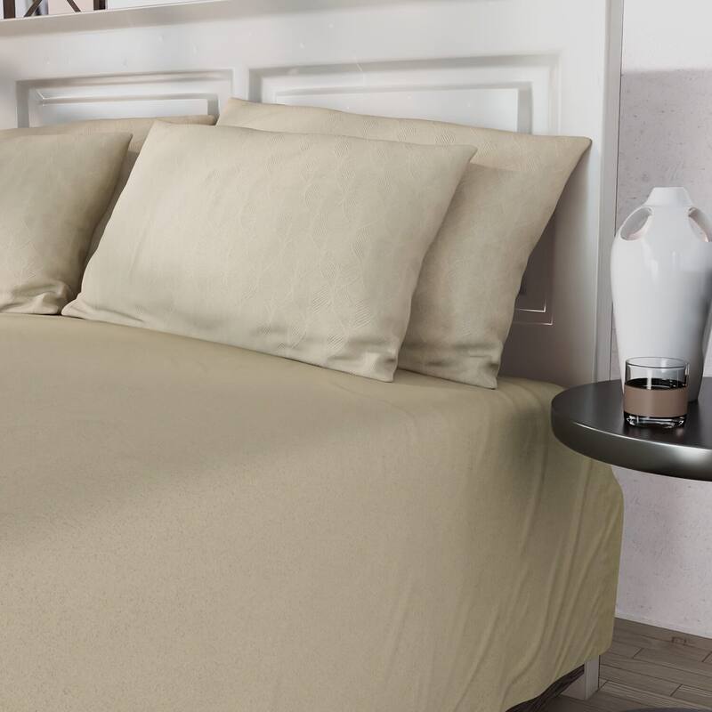 HOMESMART Beige polyester Embossed 6pcs Sheet Set Mothers Day Gifts