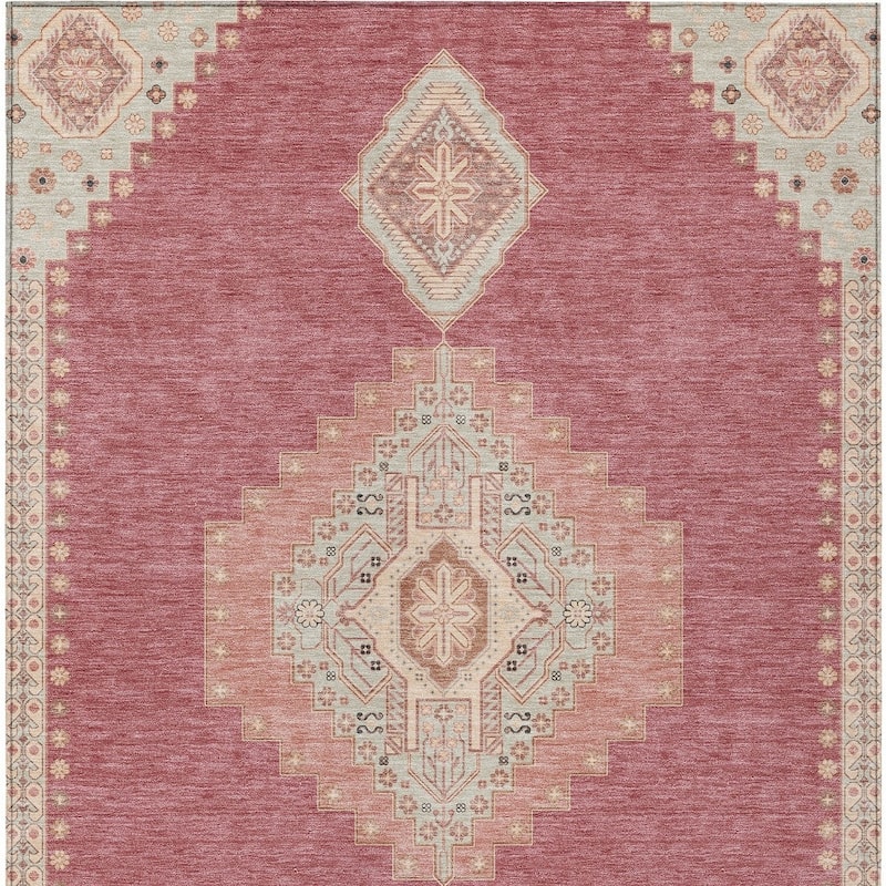 HomeRoots Oriental Traditional Rectangle Outdoor Rug