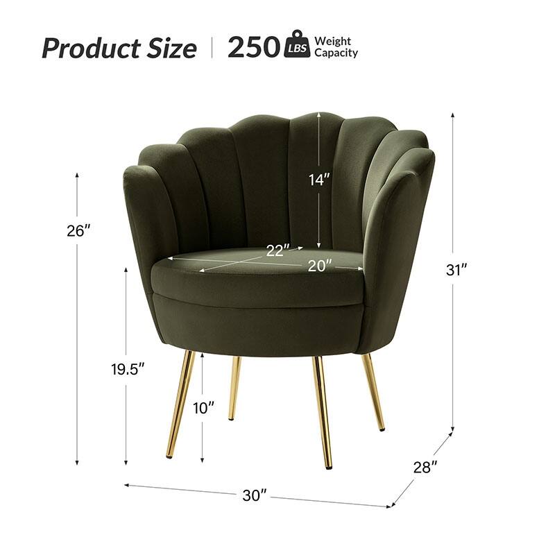 Xabier Cute Modern Upholstered Barrel Chair Accent Chair with Tufted Back Set of 2 by HULALA HOME