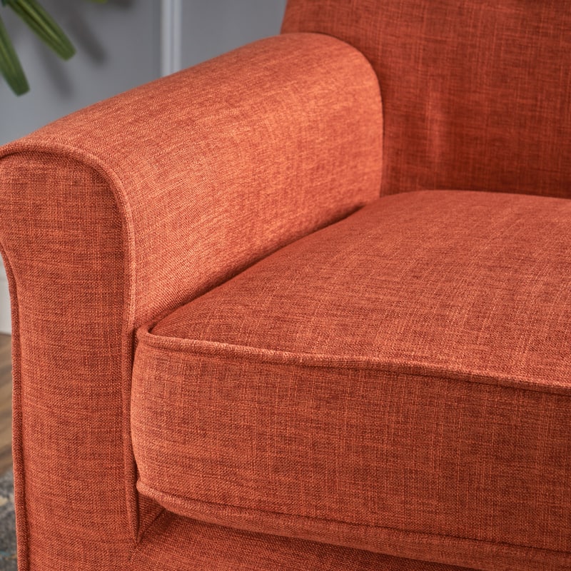 Mariah Mid-Century Fabric Loveseat by Christopher Knight Home