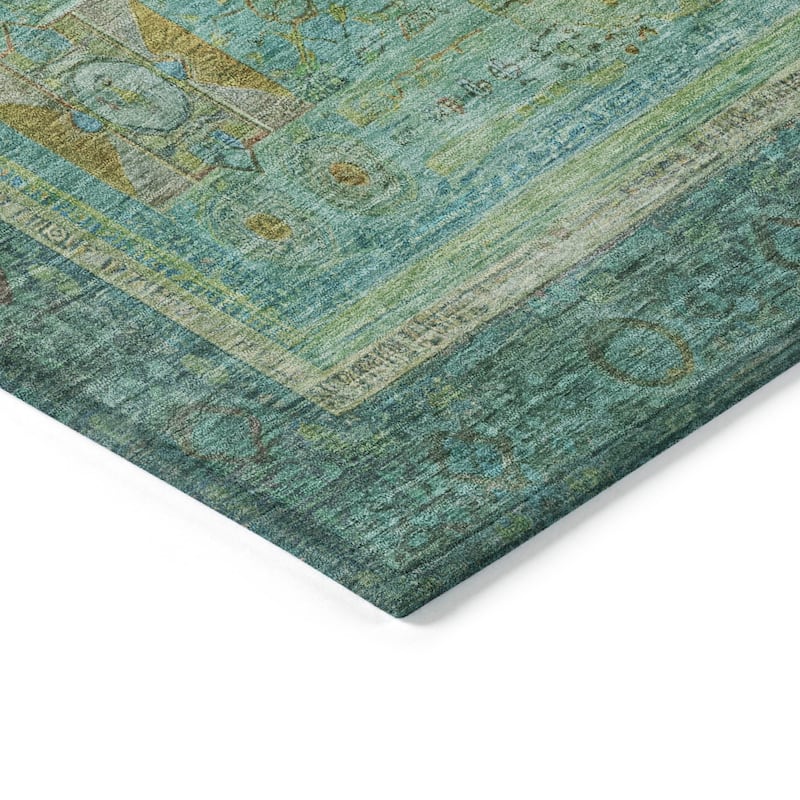 Machine Washable Indoor/Outdoor Traditional Chantille Rug