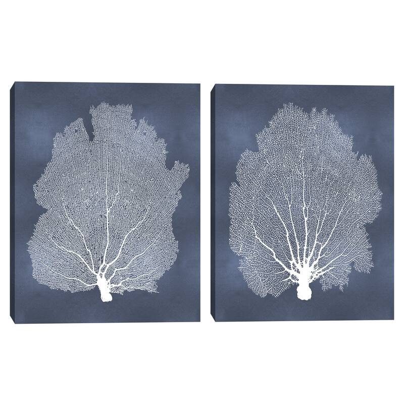 Sea Fan on Blue I-II by Melonie Miller Canvas Art Prints