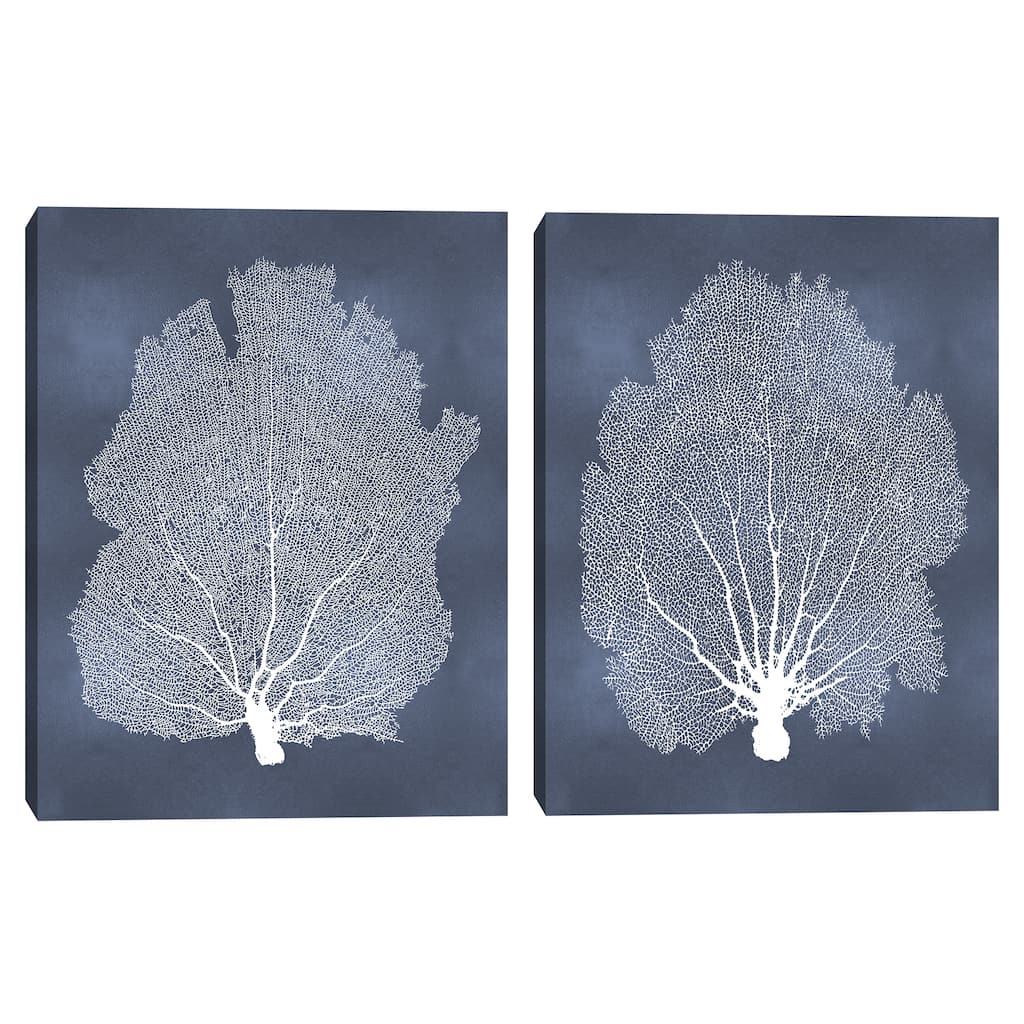 Sea Fan on Blue I-II by Melonie Miller Canvas Art Prints