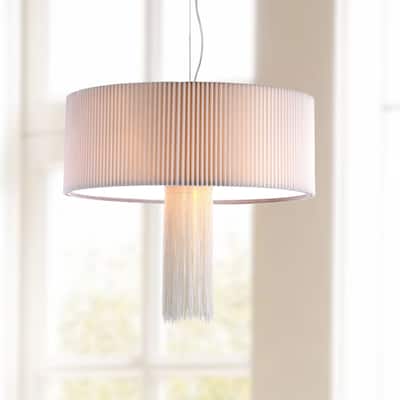 SAFAVIEH Lighting Schroom Adjustable 3-light Chrome Pendant - 23.625"x23.625"x29 - 95 "