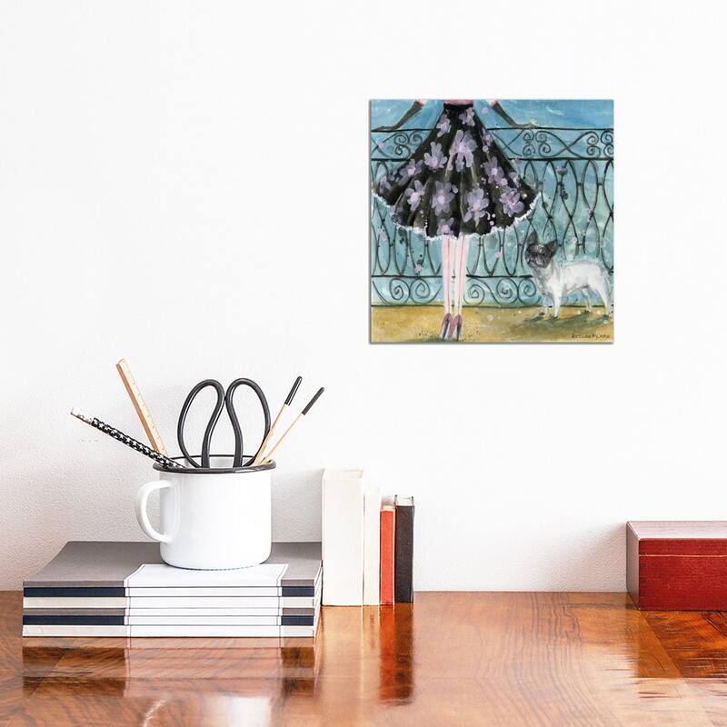 iCanvas "French Bulldog " by Bella Pilar Canvas Print - 12x12x0.75