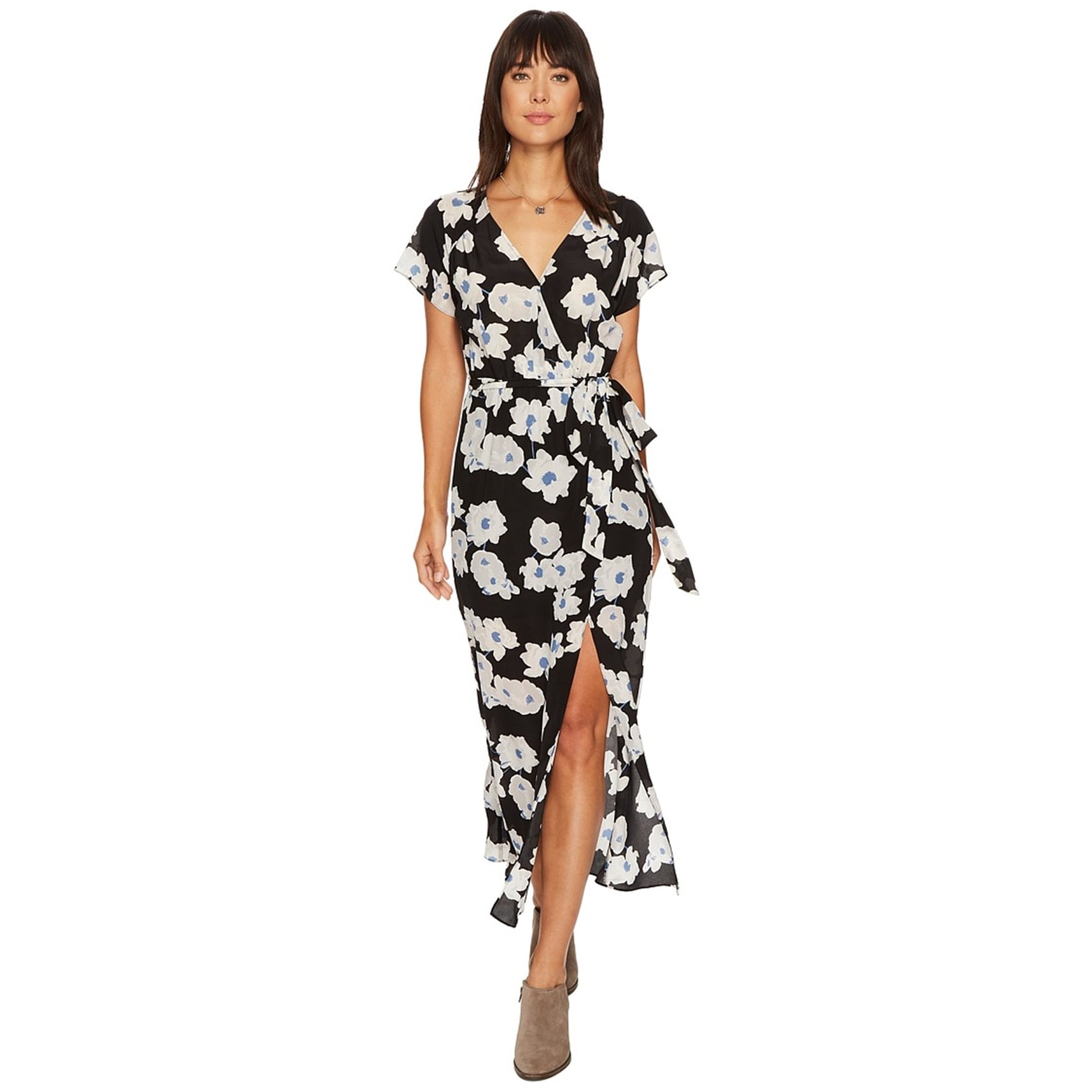 womens silk wrap dress