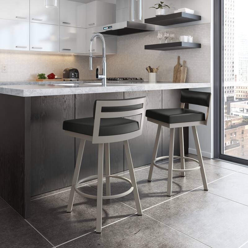 Amisco Travis Swivel Counter and Bar Stool