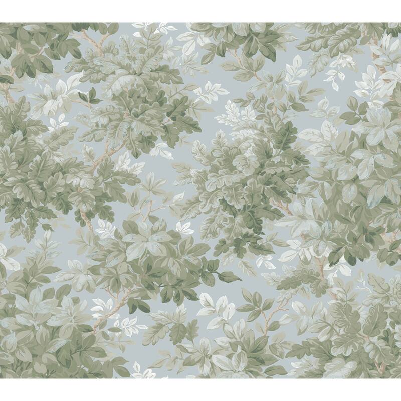 A-Street Prints Greenwood Light Blue Deciduous Wallpaper