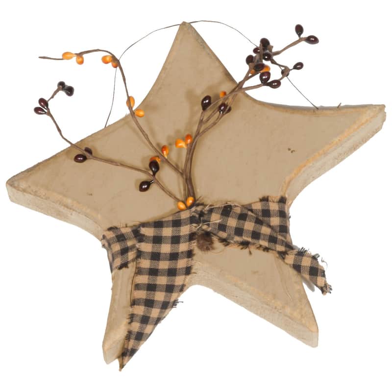 Farmhouse Small Star with Berries - Country Tan