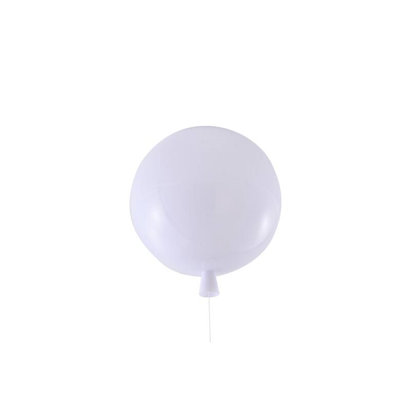 1-Light White Acrylic Flush Mount In A Balloon Shape