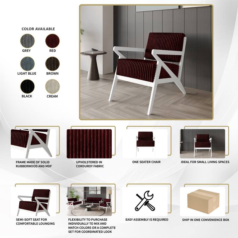 CraftPorch Chic Modern Velvet Upholstered Chair