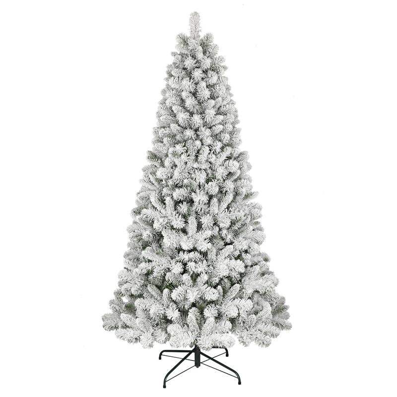 Puleo International 6' Flocked Virginia Pine Artificial Christmas Tree