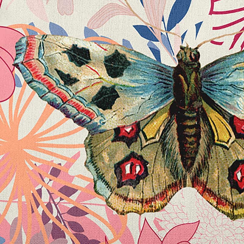 Butterfly In Floral Jumble Decorative Throw Pillow