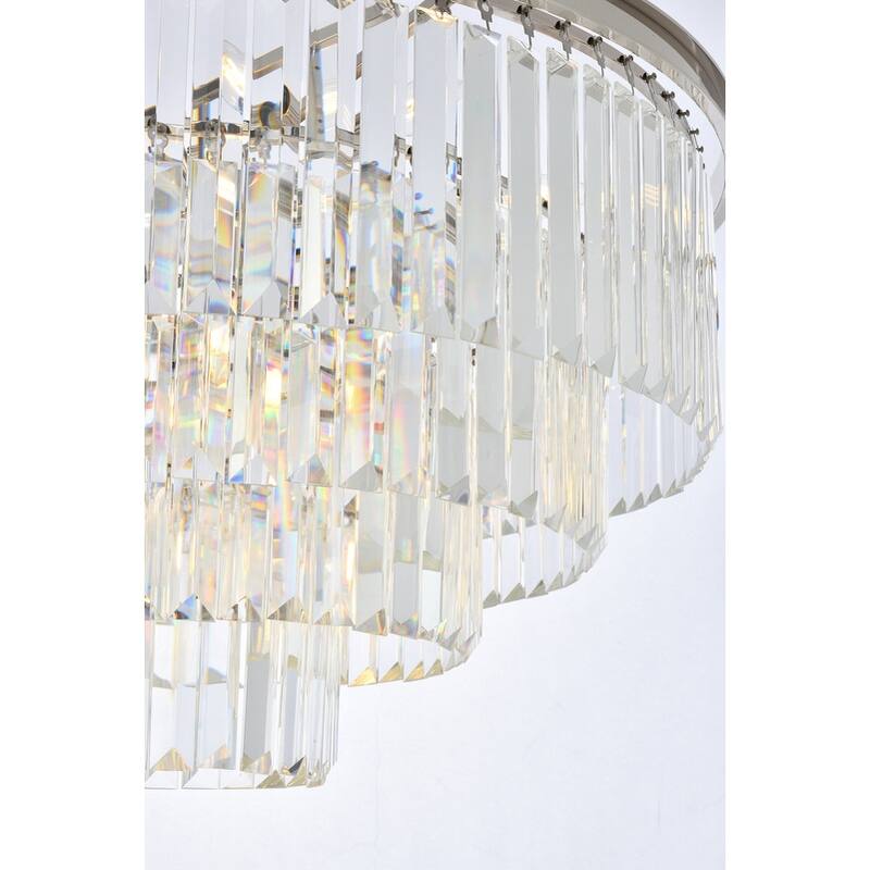 Royce Edge 17-Light Polished Nickel Chandelier