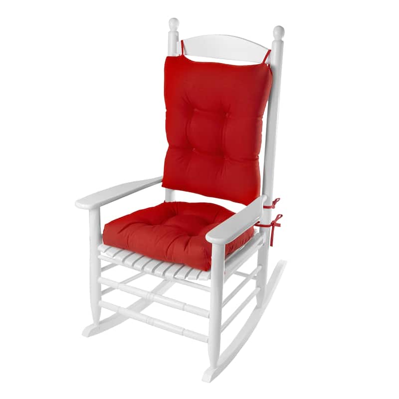 Klear Vu Indoor/ Outdoor Rocking Chair Cushion Set - Red - Single