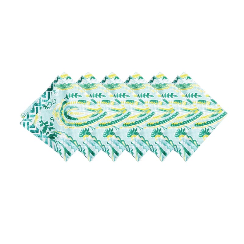 Jade Cotton Reversible Napkin Set of 6 - Set of 6