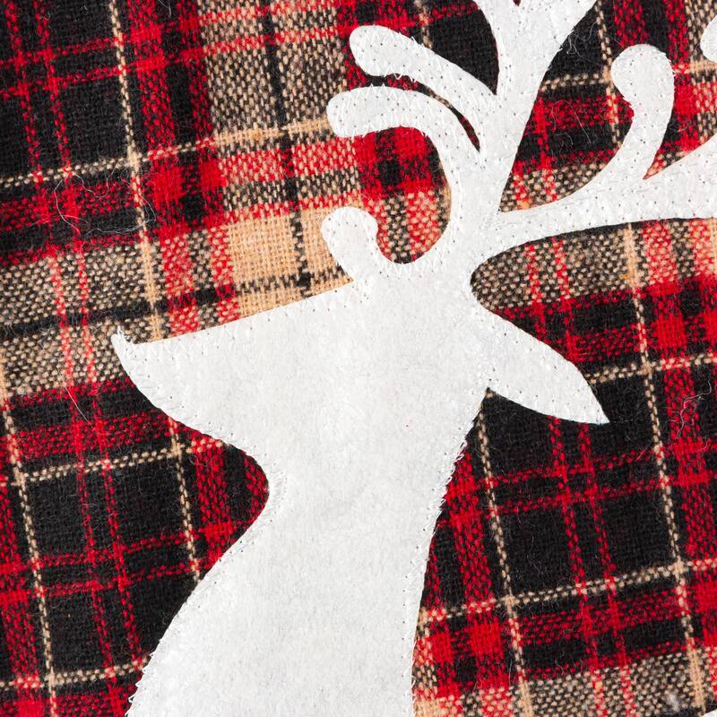 50 in. Reindeer Holiday Tree Skirt - 50x1x50