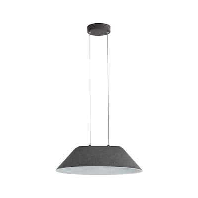Faroe 21" LED Pendant in Flecked Black/Grey - Black