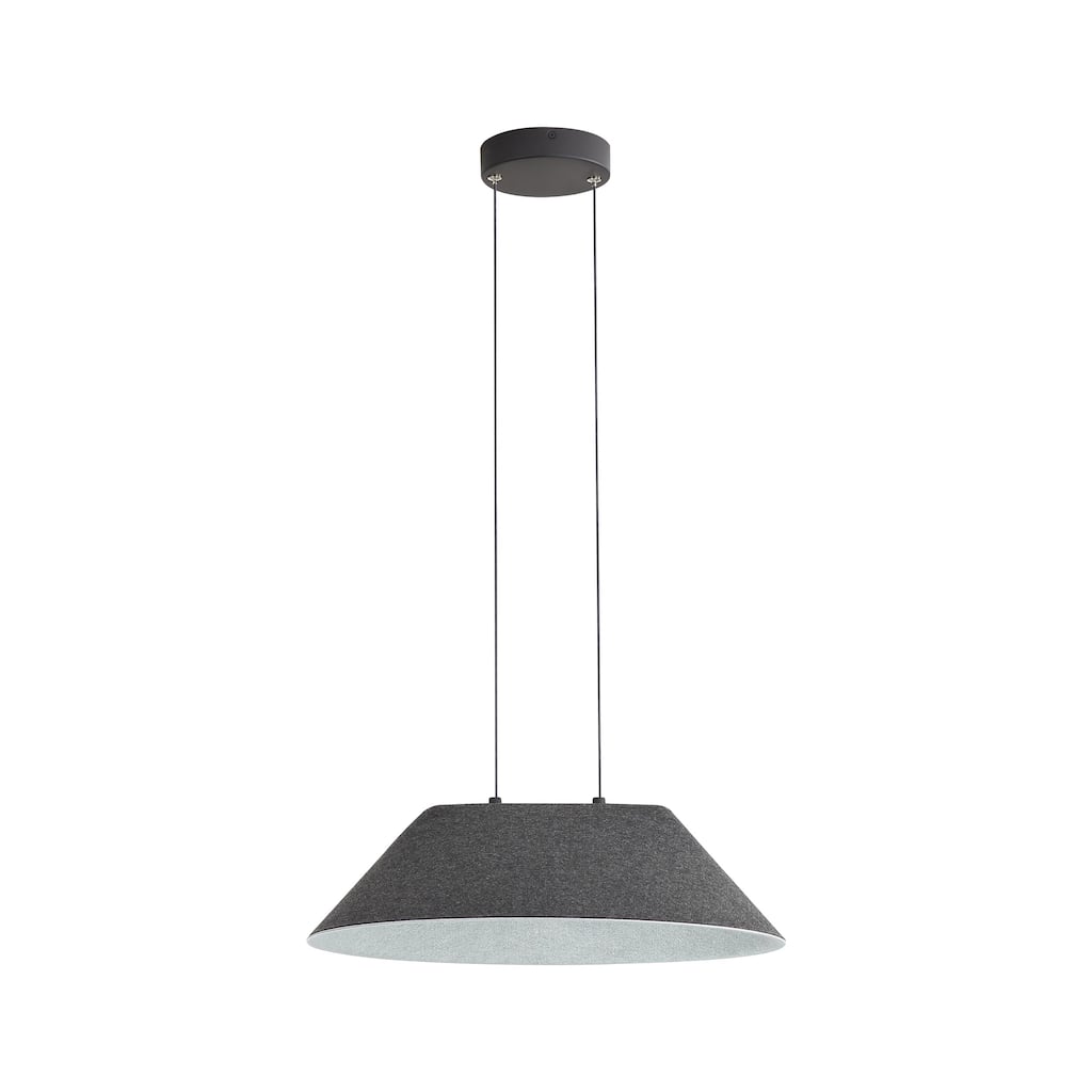Faroe 21" LED Pendant in Flecked Black/Grey - Black