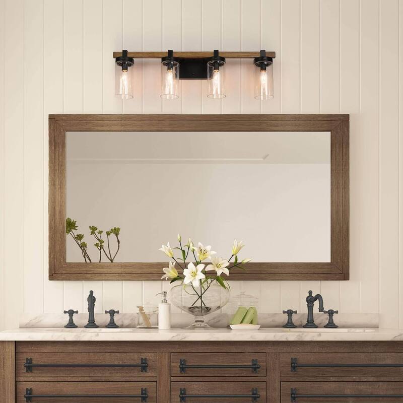 Fora Modern Farmhouse Glass Bathroom Vanity Light Dimmable Wall Sconce