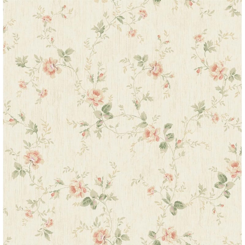 Seabrook Designs Reiter Floral Vine Unpasted Wallpaper