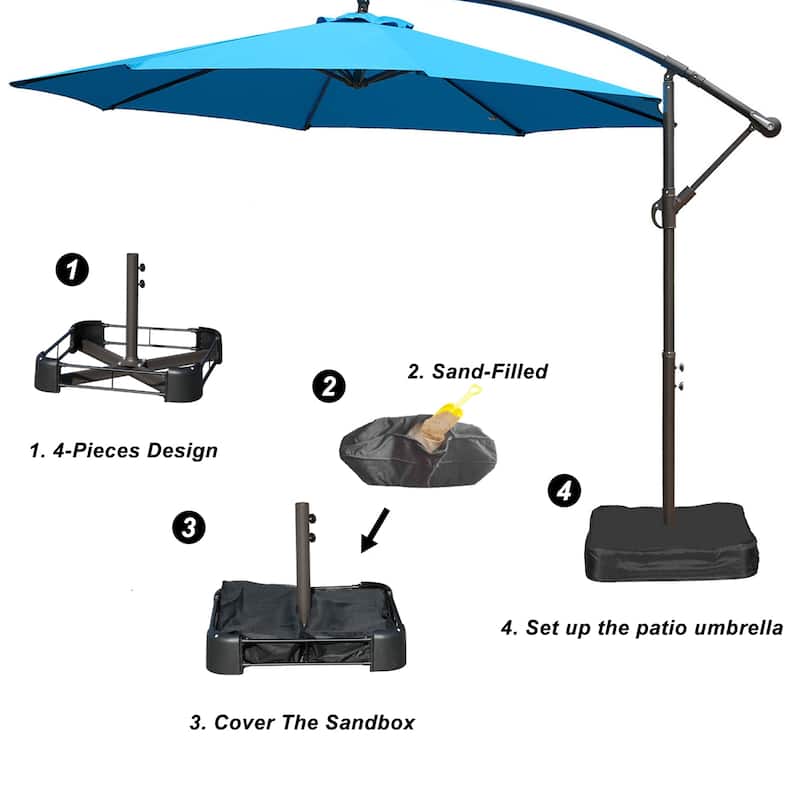 Aoodor 10 ft. Patio Offset Hanging Cantilever Patio Umbrella