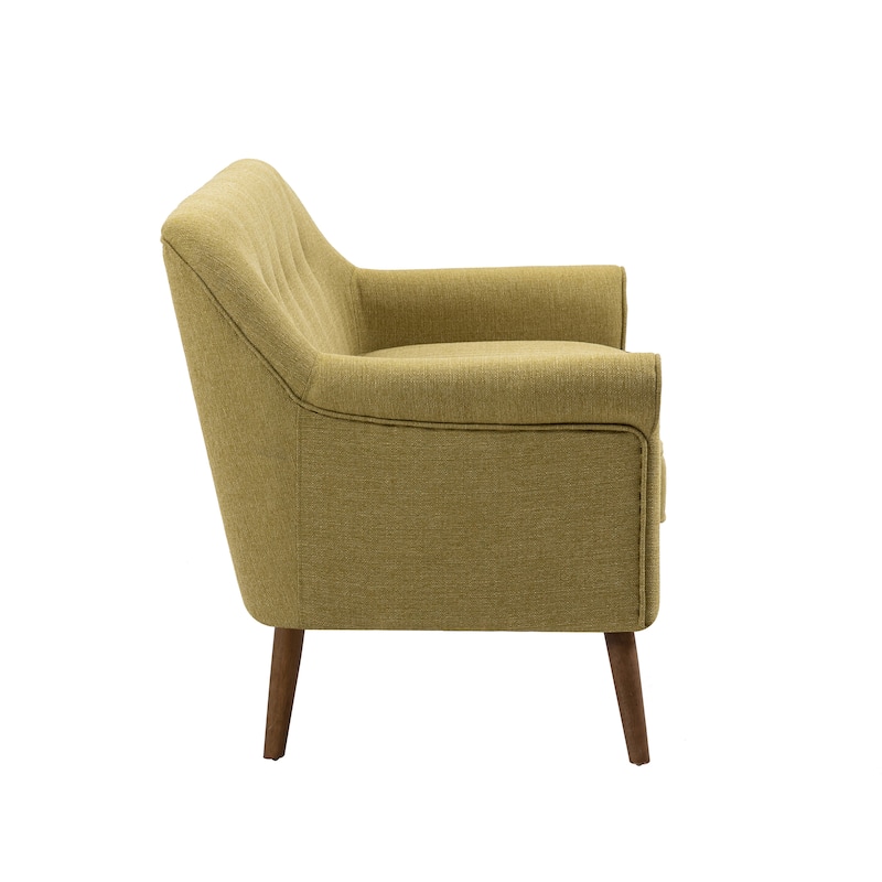 Porthos Home Ruth Loveseat Small Sofa Couch, Fabric, Rubberwood
