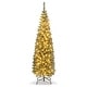 preview thumbnail 1 of 43, Green PVC Metal Slim Pencil Christmas Tree with LED Lights