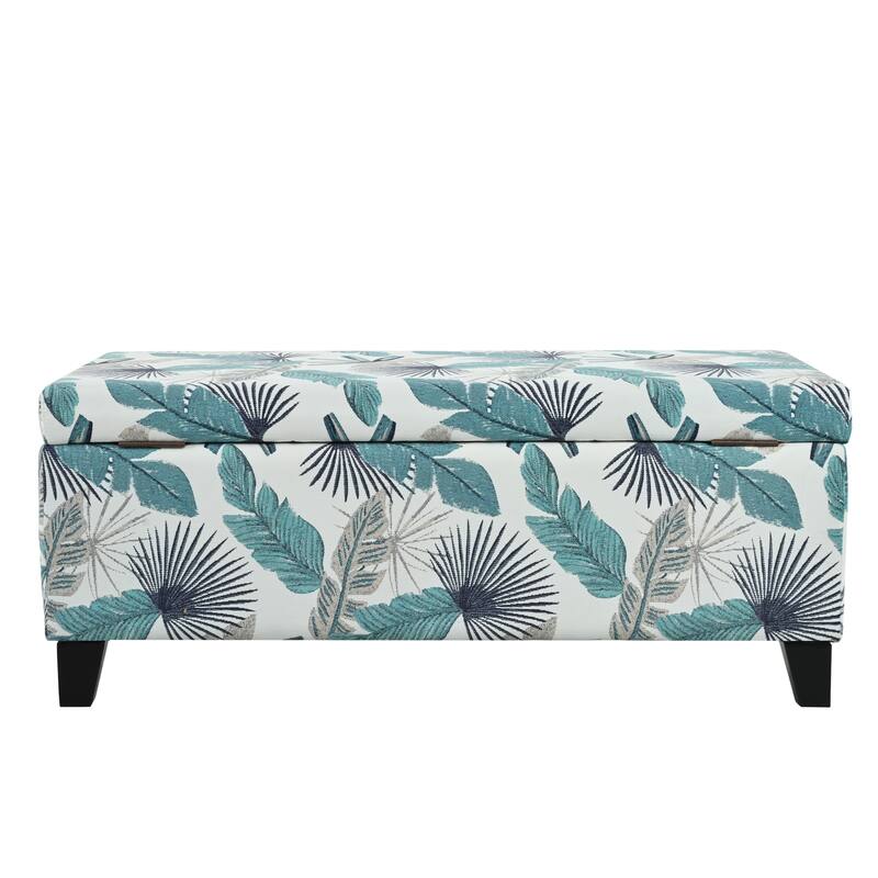 Upholstered Storage Bench - flower
