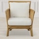 preview thumbnail 6 of 4, Uttermost 23766 29" Wide Rattan Framed Polyester Accent Chair