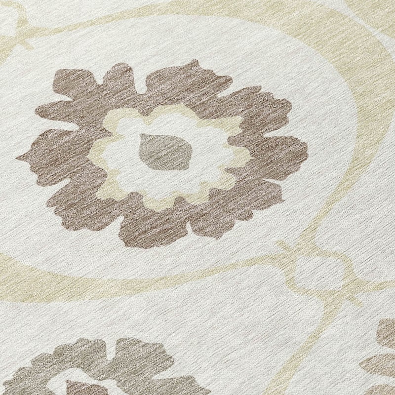 HomeRoots Medallion Transitional Rectangle Outdoor Rug