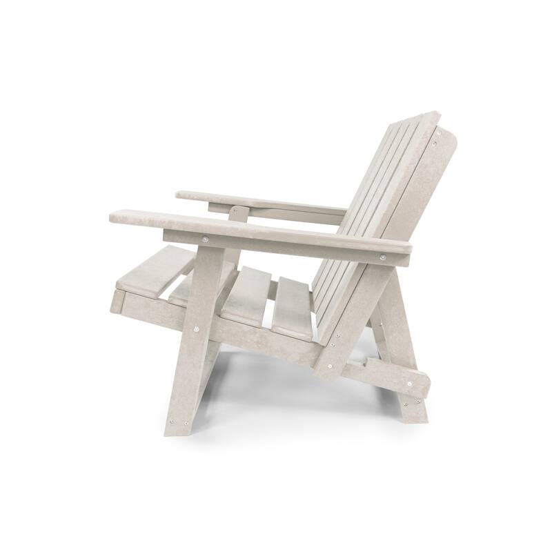 Amalfi Fully Assembled All-Weather HDPE Outdoor Folding Modern Adirondack Chair