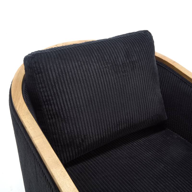 Swivel Barrel Chair Accent Chair Arm Chair - Black