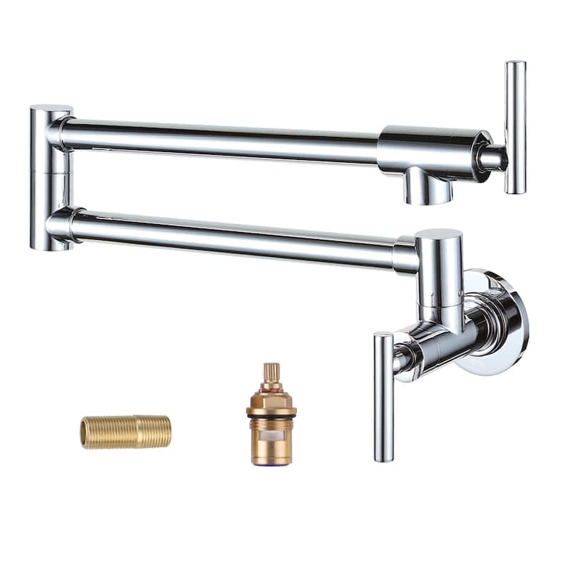 WOWOW Folding Wall Mount Faucets Stretchable - Chrome/Clear